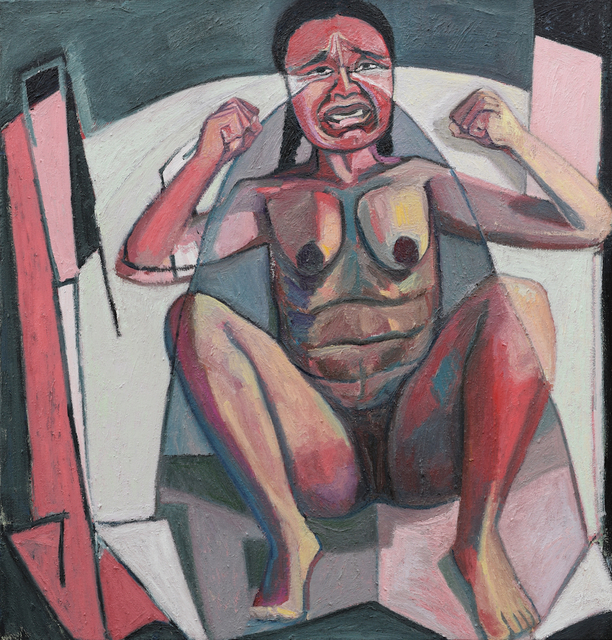 Mequitta Ahuja, ‘Crying Portrait’, 2018, Painting, Oil on canvas, Mindy Solomon Gallery