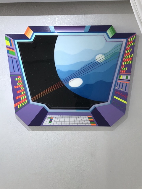 RFX1, ‘Acceptance of Turbulence’, 2018, Painting, Acrylic, resin, holographic vinyl on custom-built wood panel, Superposition