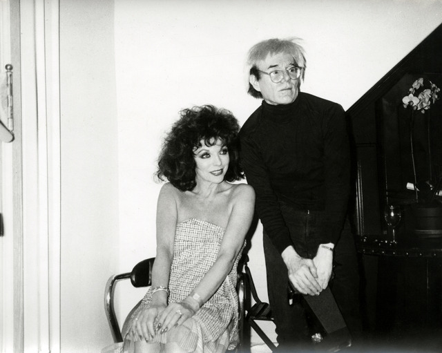 Andy Warhol, ‘Andy Warhol, Photograph with Joan Collins, 1985’, 1985, Photography, Silver gelatin print, Hedges Projects