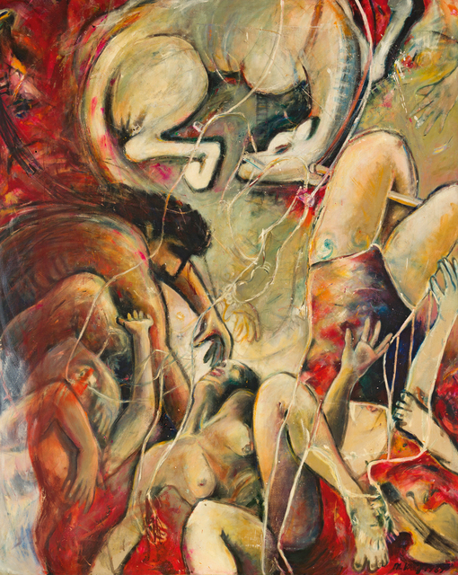 Minnette Vári, ‘Composition with Figures and Horse’, 1989, Strauss & Co
