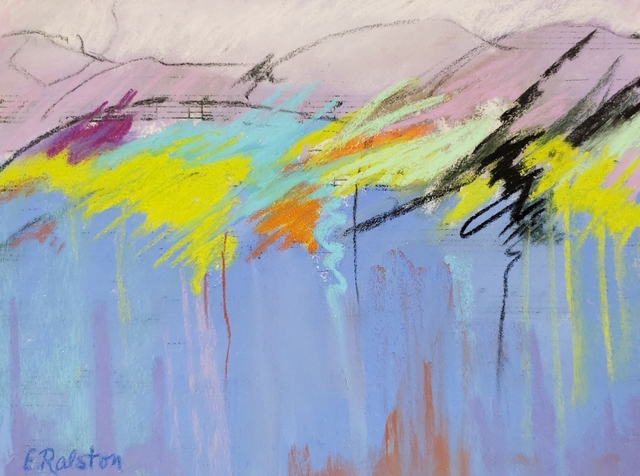 Elaine Ralston, ‘Earth View’, 2020, Drawing, Collage or other Work on Paper, Pastel, Emerge Gallery NY