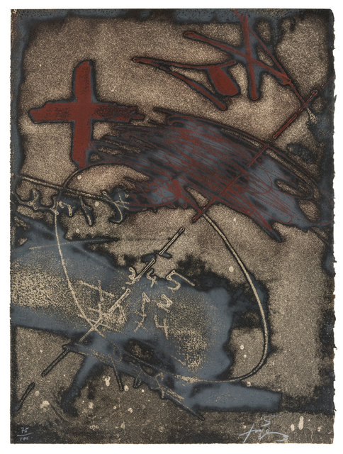 Antoni Tàpies, ‘Paroles peintes V’, 1975, Print, Etching and aquatint in colour on Arches paper, ArtRite