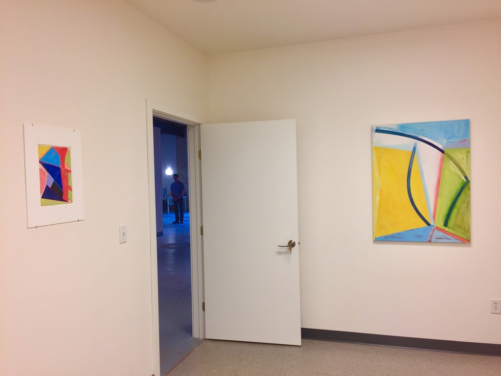 Installation view 8 – l to r, “Slippage – Space #1” and “Re-formed Curve” Installation view 8 – l to r, “Slippage – Space #1” and “Re-formed Curve”