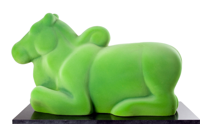 Arunkumar H. G., ‘Nandi in green’, 2008, Sculpture, Velvet on fiberglass, Museum of Art & Photography