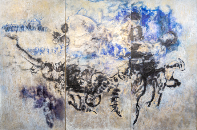 Patrick Joël Tatcheda Yonkeu, ‘Indigo dreamer’, 2017, Painting, Oil and pigments on paper on canvas, OH GALLERY