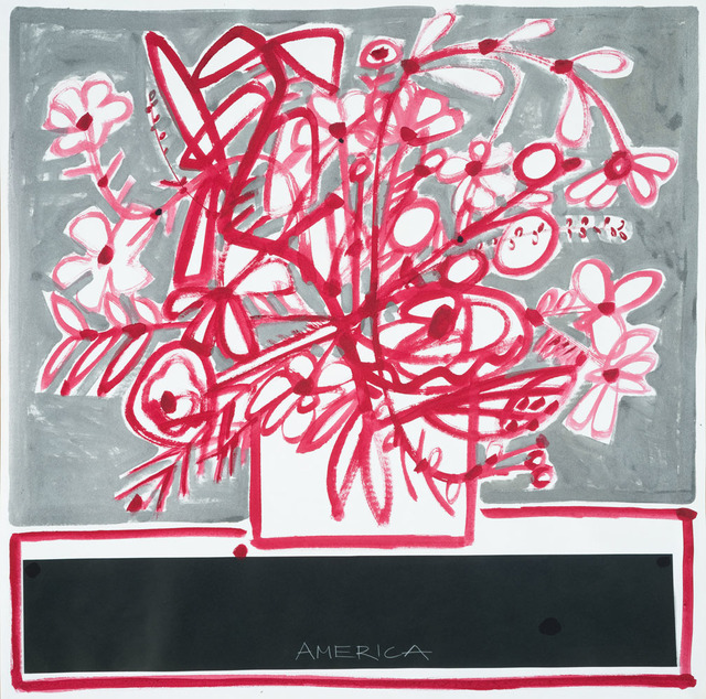 America Martin, ‘Tuesday Flowers’, 2018, Painting, Ink and collage on paper, Wally Workman Gallery
