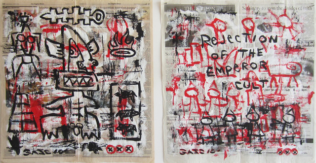 Gary John, ‘Untitled’, 2010, Painting, Acrylic on newsprint, Wallspace
