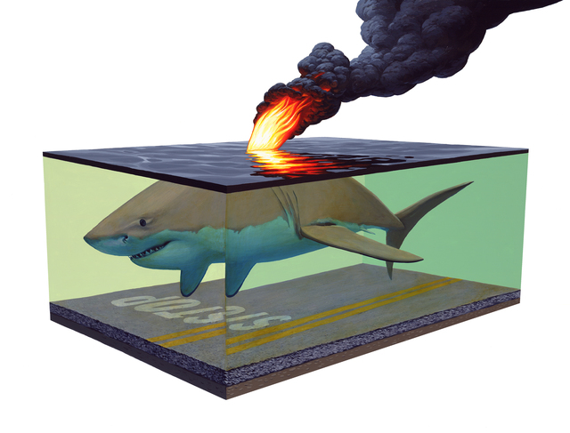 Josh Keyes, ‘Scorch ’, 2009, Painting, Acrylic on panel, Virginia Museum of Contemporary Art