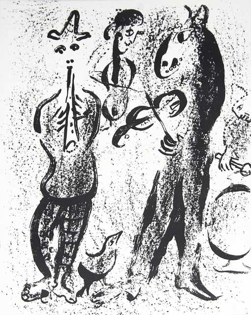 Marc Chagall, ‘Itinerant Players’, (Date unknown), Ephemera or Merchandise, Stone Lithograph, ArtWise