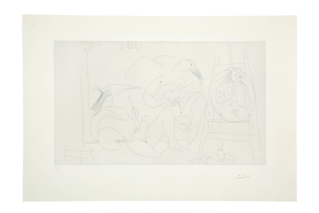 Pablo Picasso, ‘347 series. Artist with an Erection and Model Fondling Herself (Bloch 1781)’, 1968, Print, Etching on BFK Rives paper, Forum Auctions