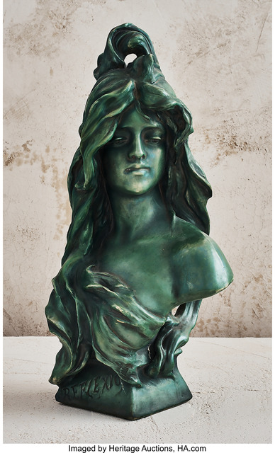 Unknown Artist, ‘Female Bust’, circa 1900, Design/Decorative Art, Glazed earthenware, Heritage Auctions