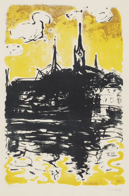 Emil Nolde, ‘Church and Boat, Sonderburg’, 1907/1915, Galerie St. Etienne
