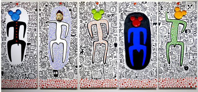 Victor Ekpuk, ‘Mickey On Broadway’, 2019, Aicon Gallery
