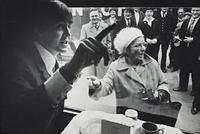 Paul McCartney on a train, during the filming of 'A Hard Day's Night'