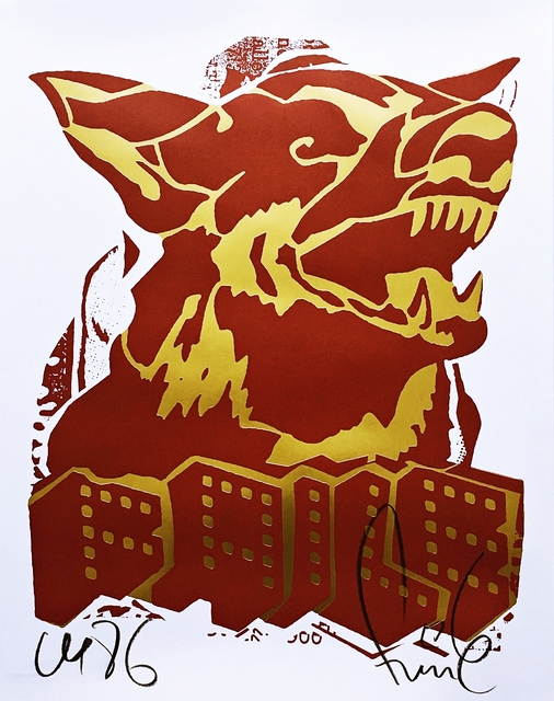 FAILE, ‘Red Dog’, 2018, Alpha 137 Gallery