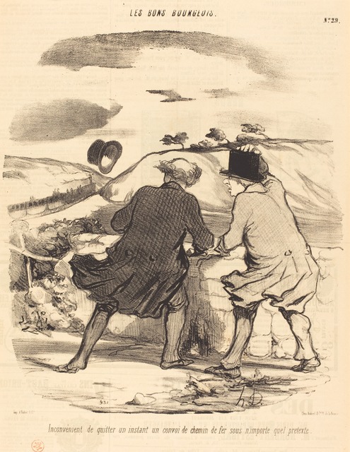 Honoré Daumier, ‘Inconvénient de quitter...un convoi de chemin de fer...’, 1847, National Gallery of Art, Washington, D.C.