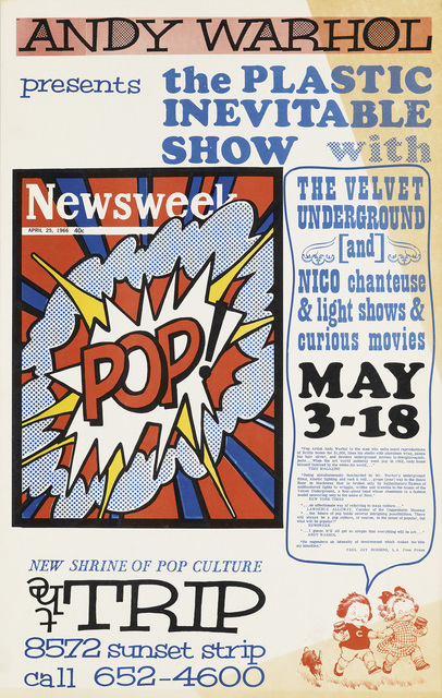 Andy Warhol, ‘THE PLASTIC INEVITABLE SHOW / THE TRIP’, 1966, Swann Auction Galleries