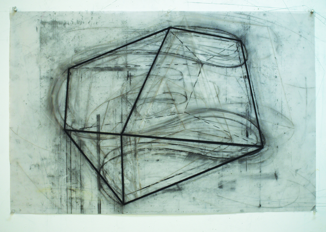 David Row, ‘FOUR’, 2013, Drawing, Collage or other Work on Paper, Charcoal on vellum, McClain Gallery