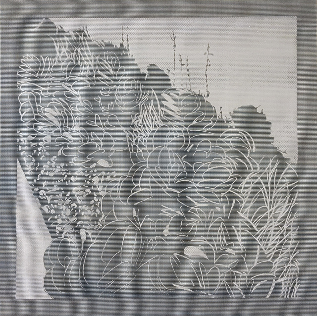 Elizabeth Ferrill, ‘Illusion #11’, 2018, Print, Rubylith screen print on wire mesh, Michael Warren Contemporary