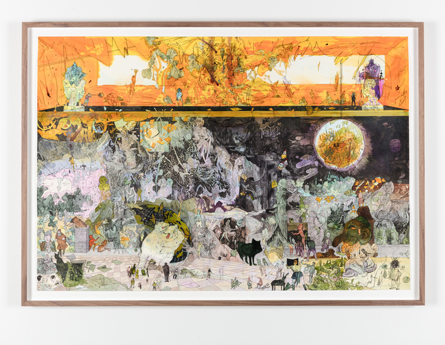 Peter Köhler, ‘Caught You Staring at the Sun’, 2019, Drawing, Collage or other Work on Paper, Ink and acrylic on paper, Galleri Magnus Karlsson