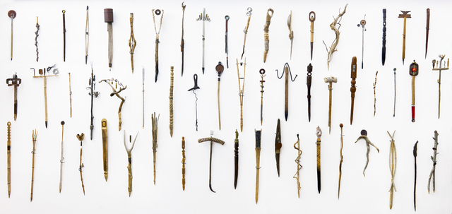 Mark Klett, ‘Sunrise Sticks (detail)’, 2002-2016, Installation, Installation of miscellaneous wood, metal, and found objects, Lisa Sette Gallery