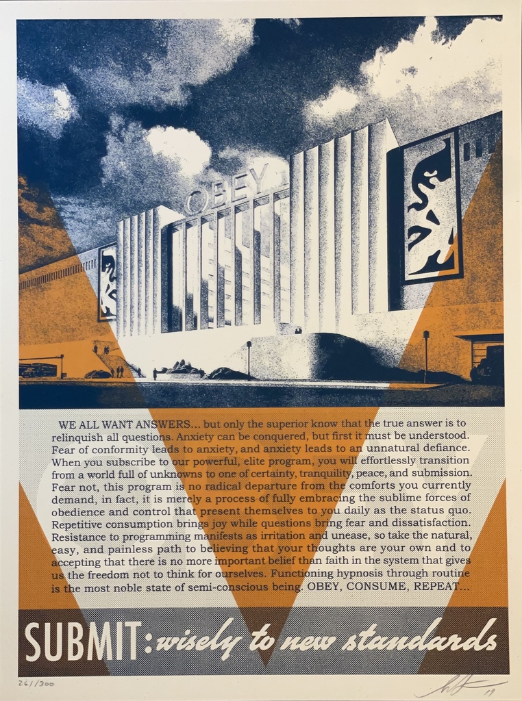 Shepard Fairey "Conformity Factory" Orange Edition Contemporary Art Print