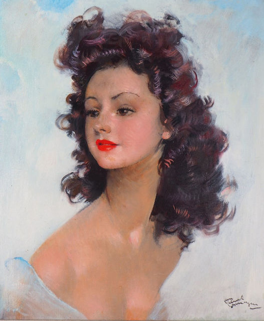 Jean Gabriel Domergue, ‘Smiling Model’, 20th Century, Painting, Oil, AFL