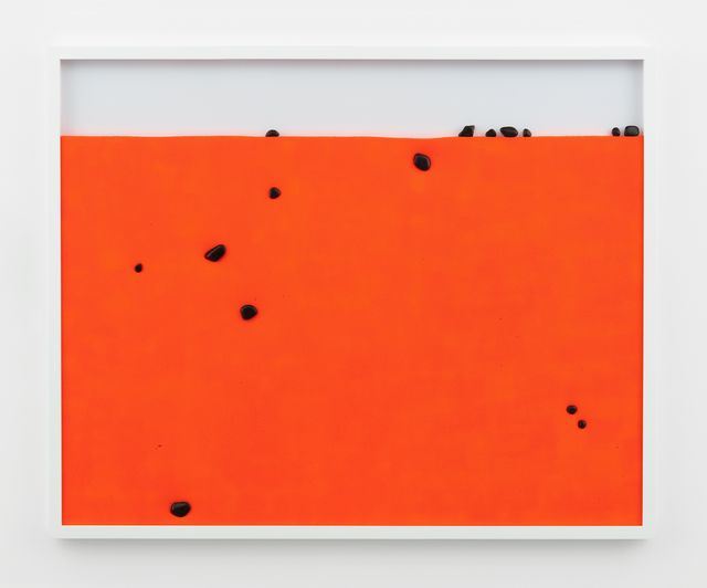 Lionel Estève, ‘Chemical Landscape from another planet’, 2018, Painting, Foam, ink, acrylic, stones, glue, wooden frame, Perrotin