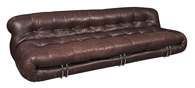 ‘Afra and Tobia Scarpa Leather and Chromed Steel Soriana Sofa’, 1970s, Design/Decorative Art, Doyle
