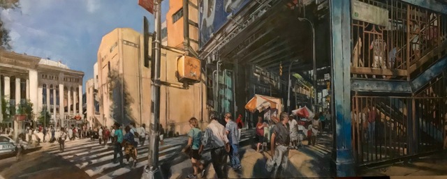 Steven Katz, ‘Yankee Stadium’, 2019, Painting, Oil on panel, George Billis Gallery