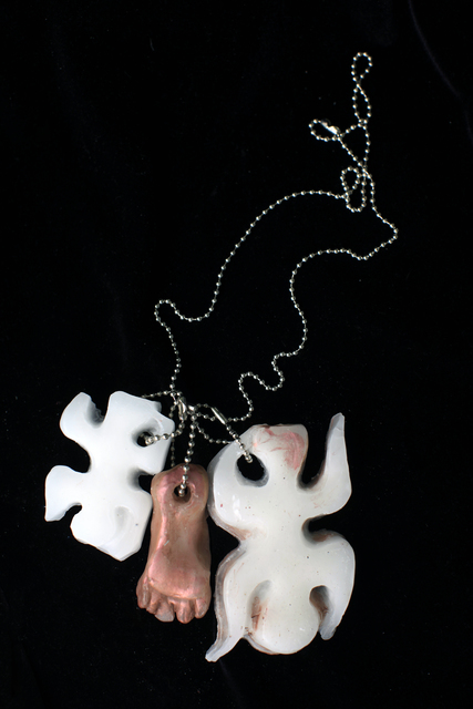 Naomi Fisher, ‘Puzzle, foot, puzzle’, 2016, Sculpture, Handmade peppermint essential oil infused paraffin wax and pigment charms on chain, Cultured Magazine