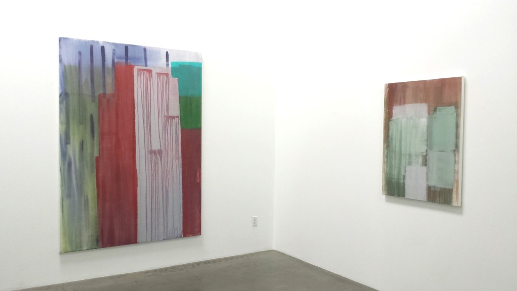 Tony Beauvy, "New Paintings" Installation
Left: "Untitled LVII," 2015, Acrylic on canvas, 84" x 60"
Right: "Untitled LX," 2014, Acrylic on canvas, 40" x 30" Tony Beauvy, "New Paintings" Installation
Left: "Untitled LVII," 2015, Acrylic on canvas, 84" x 60"
Right: "Untitled LX," 2014, Acrylic on canvas, 40" x 30"