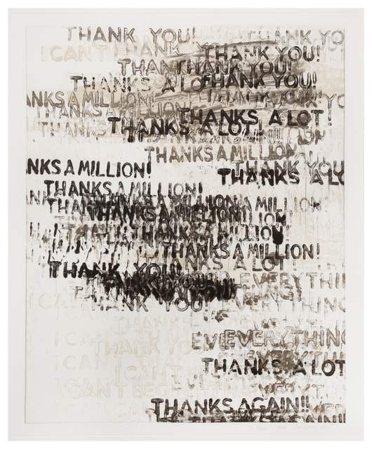 Mel Bochner, ‘Thanks’, 2015, Hindman