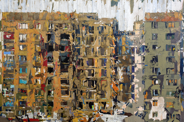 Tammam Azzam, ‘Untitled’, 2019, Painting, Paper collage on canvas, Haines Gallery