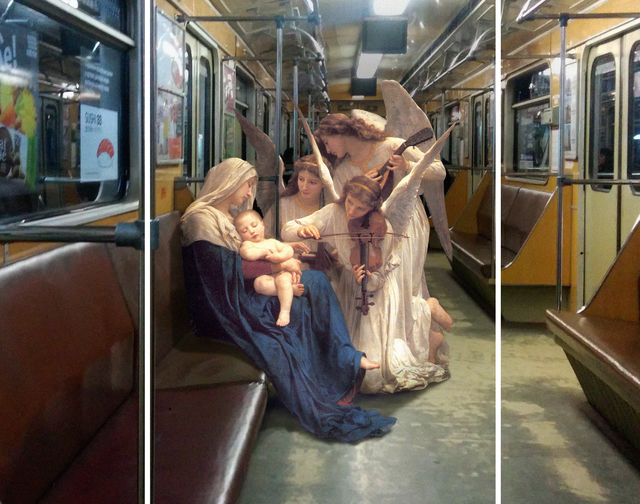 Alexey Kondakov, ‘Triptych: William Adolphe Bouguereau «Song of the angels». Teremki metro station’, 2015, Port agency