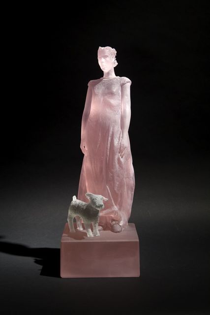 Nicolas Africano, ‘Pink Girl with Dog’, 2014, Nancy Hoffman Gallery