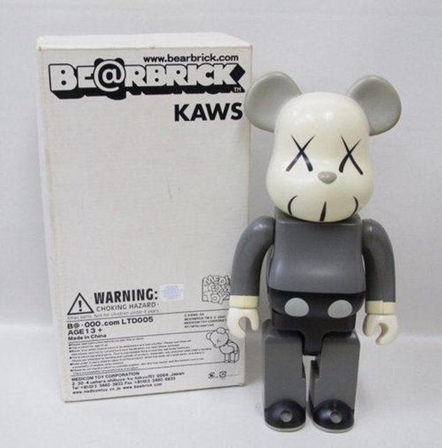 KAWS, ‘400% Gray Bearbrick’, 2002, Sculpture, Plastic, EHC Fine Art Gallery Auction