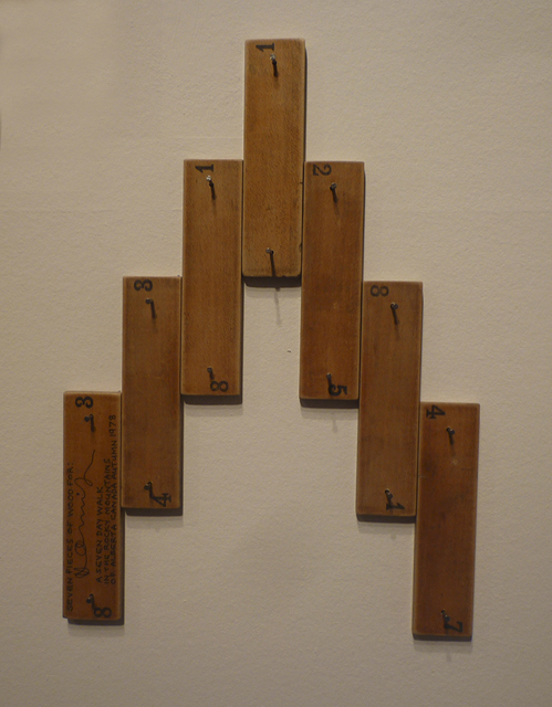 Hamish Fulton, ‘SEVEN PIECES OF WOOD FOR: A SEVEN DAY WALK IN THE ROCKY MOUNTAINS OF ALBERTA. CANADA. AUTUMN. ’, 1978, espaivisor - Galería Visor