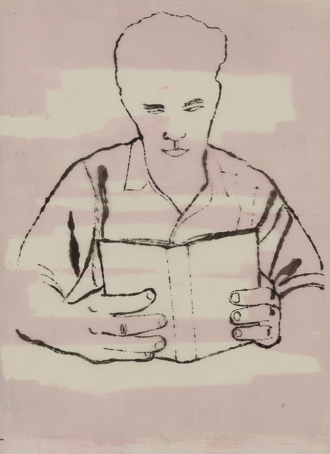 Andy Warhol, ‘Man Reading’, 1950-51, Doyle