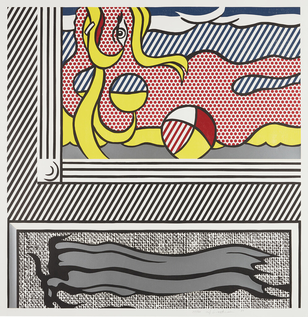 Roy Lichtenstein - Two Paintings: Beach Ball, from Paintings Series (G. 1143, C. 204)