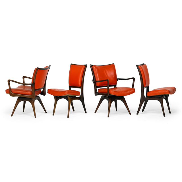 Vladimir Kagan, ‘Four Chairs, Two Arm, Two Side, New York’, 1950s, Rago/Wright