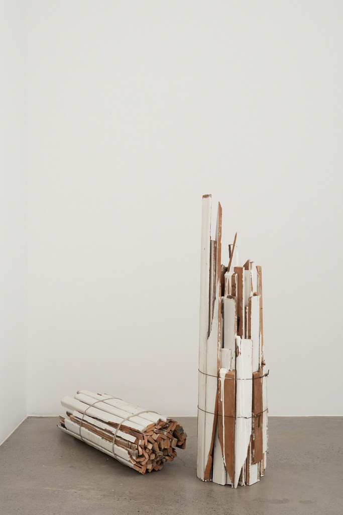 Fernanda Gomes
Untitled, 2016
Wood, paint, nail, iron, rope
46,9 x 11ø in / 38,2 x 10,6ø in Fernanda Gomes
Untitled, 2016
Wood, paint, nail, iron, rope
46,9 x 11ø in / 38,2 x 10,6ø in