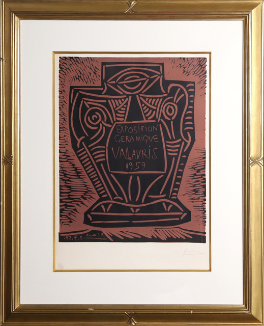 Pablo Picasso, ‘Exposition Ceramique, Vallauris 1959’, 1959, Print, Linocut in Two Colors on Arches watermarked paper, RoGallery