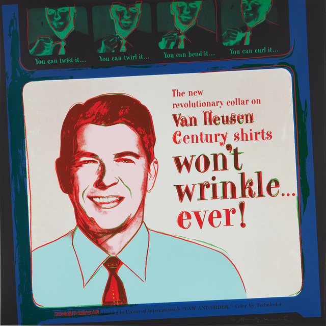 Andy Warhol, ‘Van Heusen (Ronald Reagan), from Ads’, 1985, Phillips