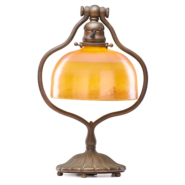Tiffany Studios, ‘Desk Lamp With Gold Favrile Shade, New York’, Early 20th C., Rago/Wright