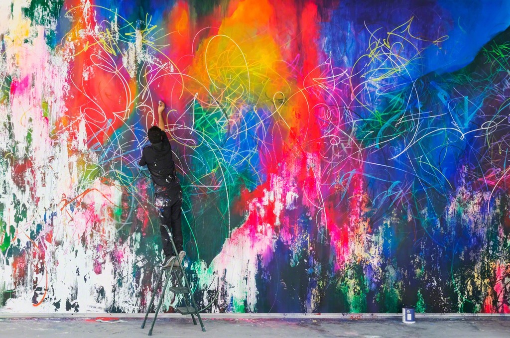José Parlá
ONE: Union of the Senses
2014
Acrylic, Ink, Gesso and Enamel Paint on Wood.
14.5 feet by 90 feet
José Parlá
ONE: Union of the Senses
2014
Acrylic, Ink, Gesso and Enamel Paint on Wood.
14.5 feet by 90 feet