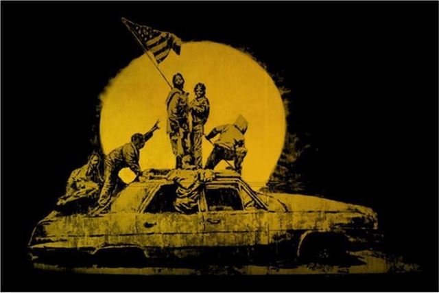 Banksy, ‘Gold Flag’, 2007, Julien's Auctions