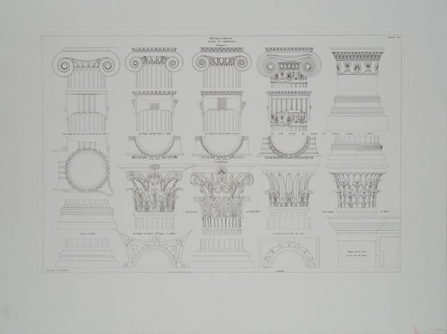 Leonardo da Vinci, ‘Details Grecs, Bases et Chapiteaux’, (Date unknown), Reproduction, Etching, ArtWise