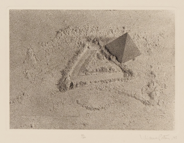 Liliana Porter, ‘Untitled (with triangle)’, 1975, Drawing, Collage or other Work on Paper, Photo etching and collage on paper, Hosfelt Gallery