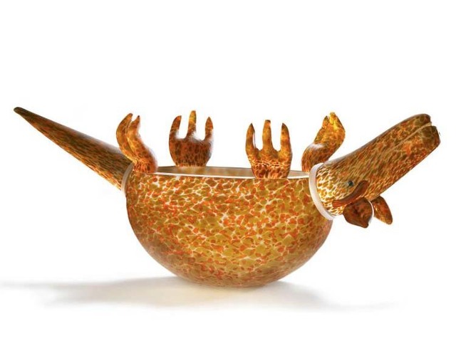 Borowski Glass, ‘Armadillo Bowl: 24-03-12 in Orange’, 2018, Art Leaders Gallery